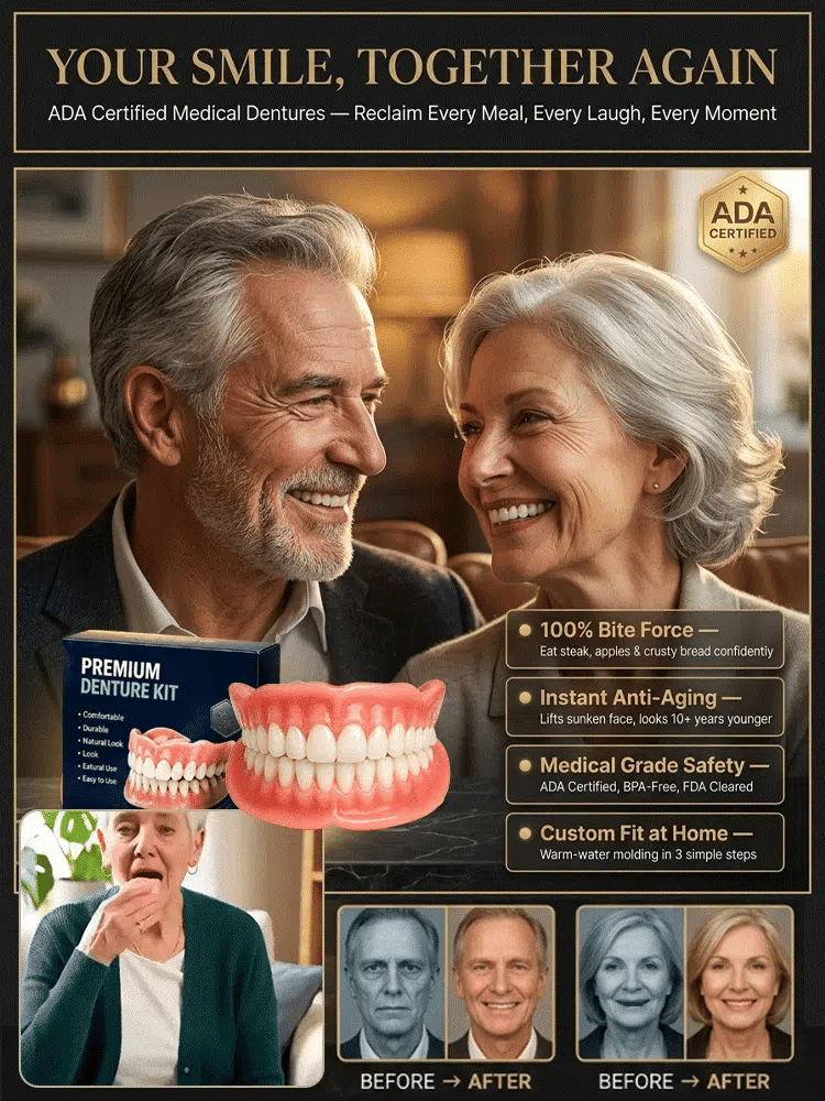 🌎Ends Today: 80% OFF!⏰KLENIMORE™ Custom-Fit Smile Support Kit — Strong Suction Feel & Natural-Looking Fit