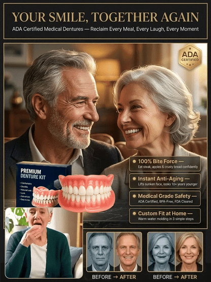 🌎Ends Today: 80% OFF!⏰KLENIMORE™ Custom-Fit Smile Support Kit — Strong Suction Feel & Natural-Looking Fit